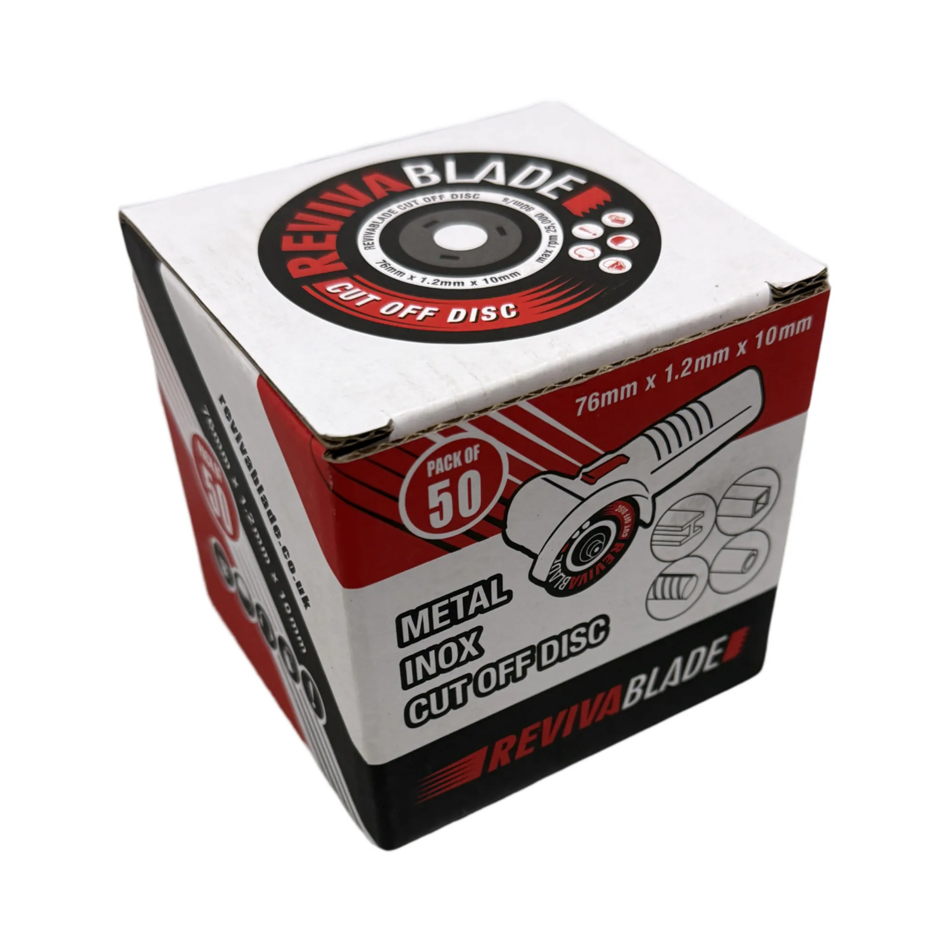 Box of Revivablade 76mm metal inox cut-off discs