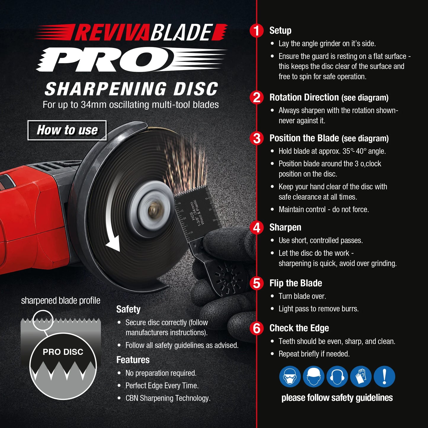 Revivablade Pro sharpening disc instructions