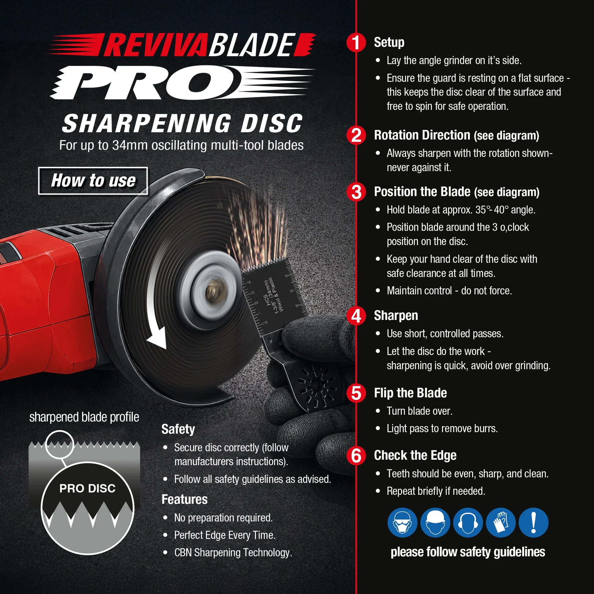 Revivablade Pro sharpening disc instructions