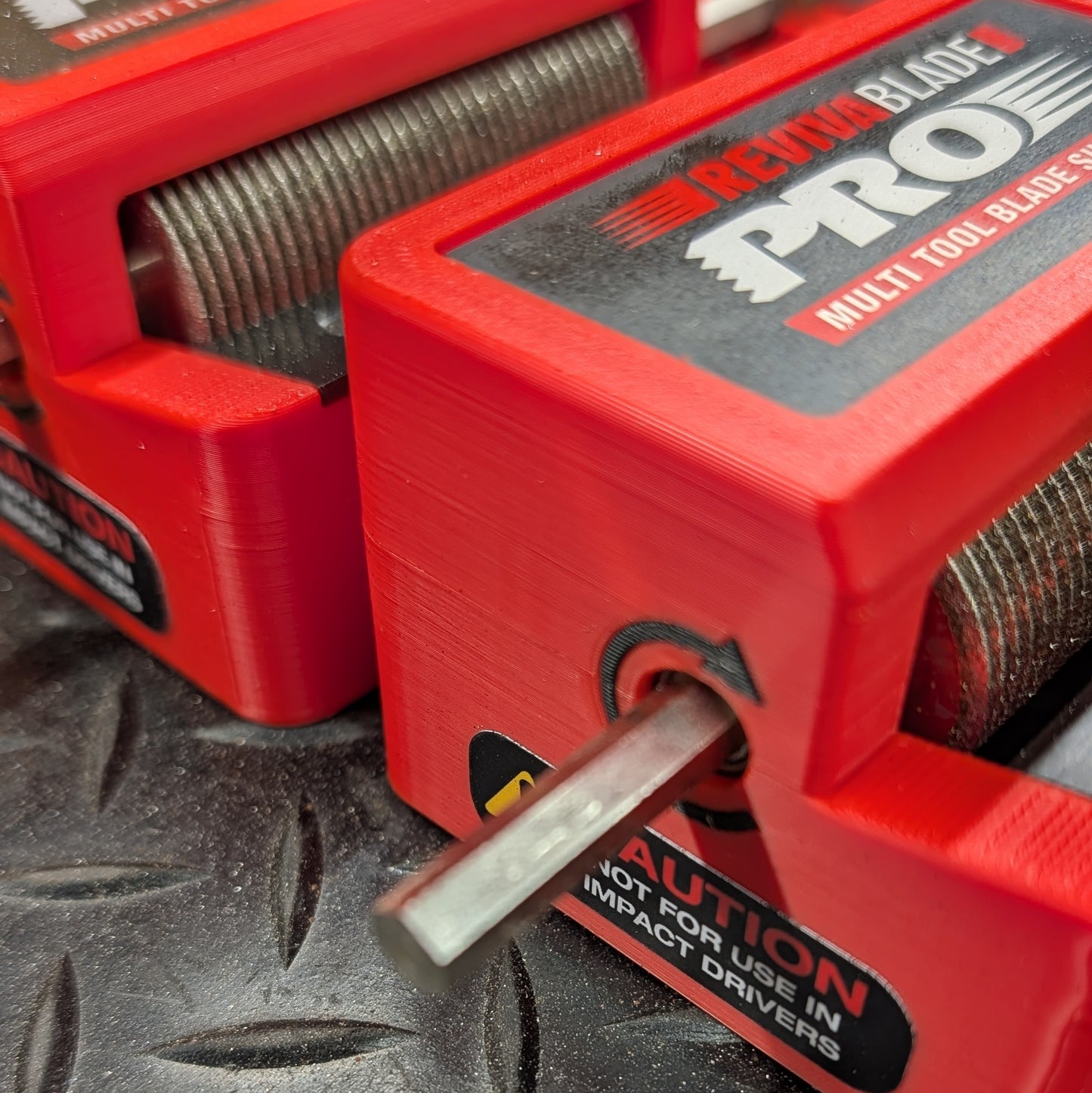 Close-up of Revivablade Pro blade sharpening tool