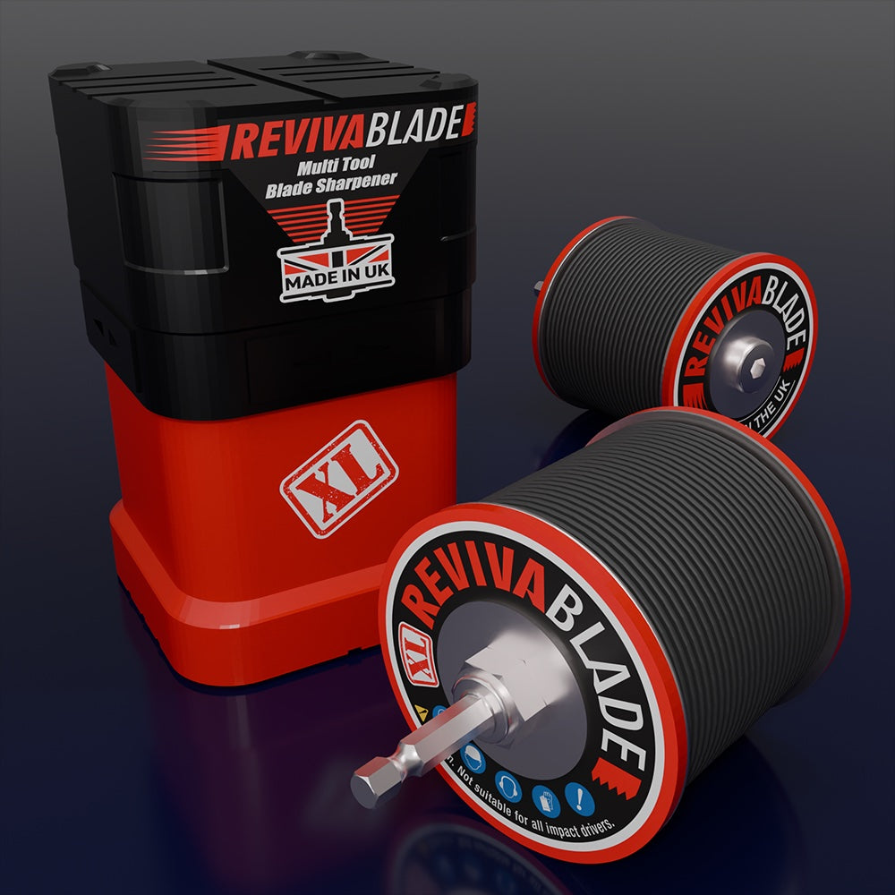 Revivablade XL sharpening a blunt oscillating blade