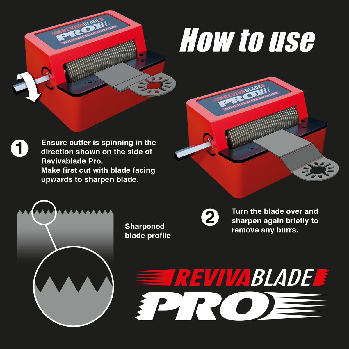 Multi-Tool Blade Sharpener | Revivablade Pro (Drill Powered ...